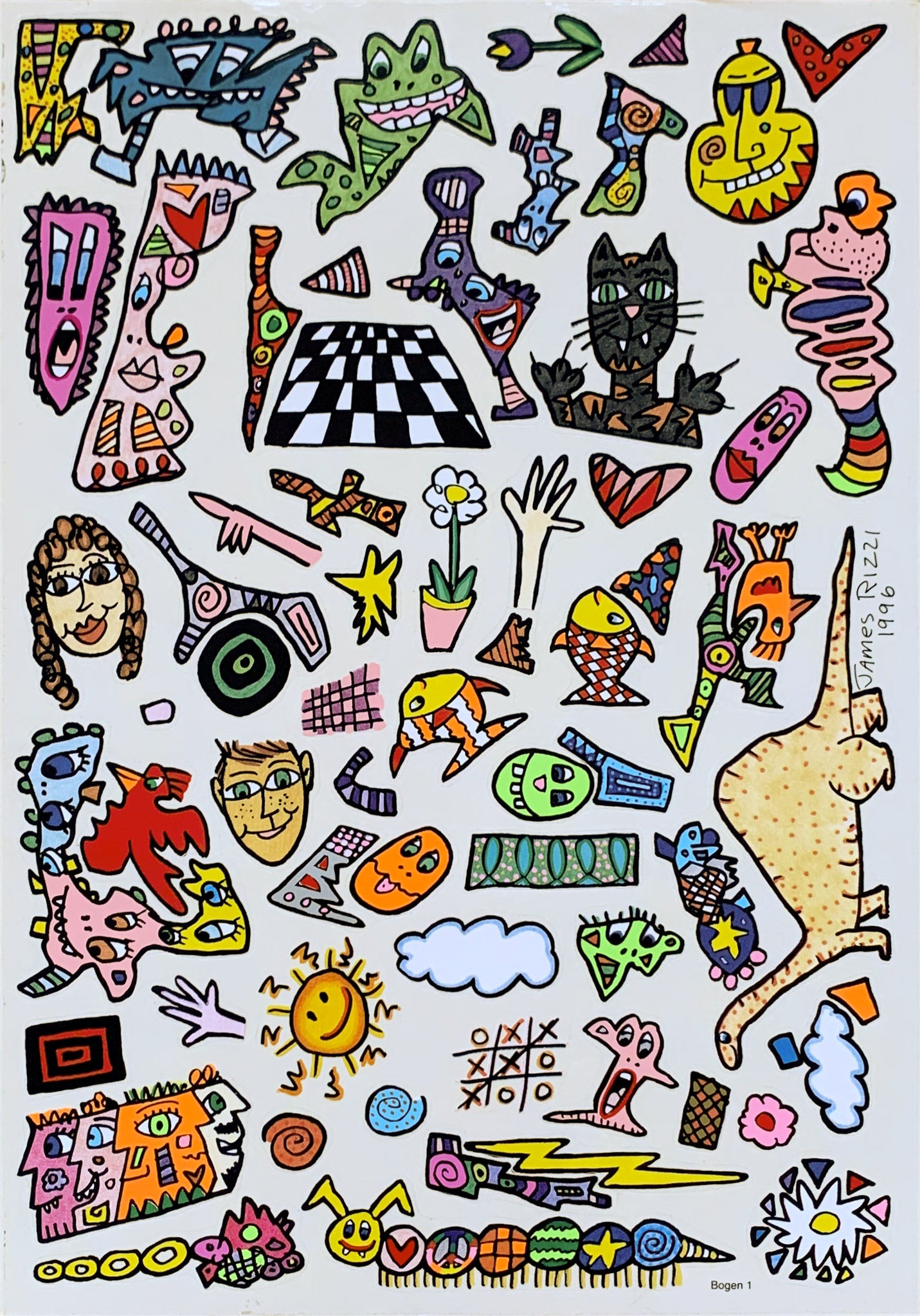 JAMES RIZZI | One-of-a-Kind | BE MAGICAL - Rizzi @ made by yourself - Artwork Set #1 | Flat-Print color lithography & The New York Paintings (german version)