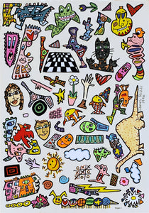 JAMES RIZZI | One-of-a-Kind | BE MAGICAL - Rizzi @ made by yourself - Artwork Set #1 | Flat-Print color lithography & The New York Paintings