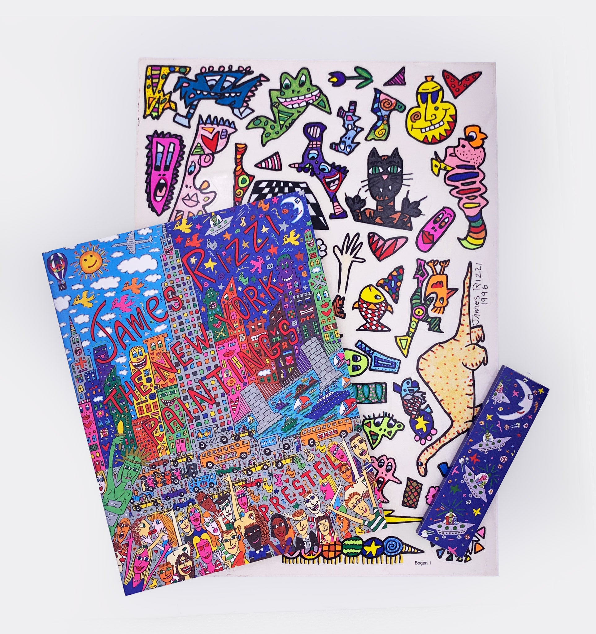 JAMES RIZZI | One-of-a-Kind | BE MAGICAL - Rizzi @ made by yourself - Artwork Set #1 | Flat-Print color lithography & The New York Paintings