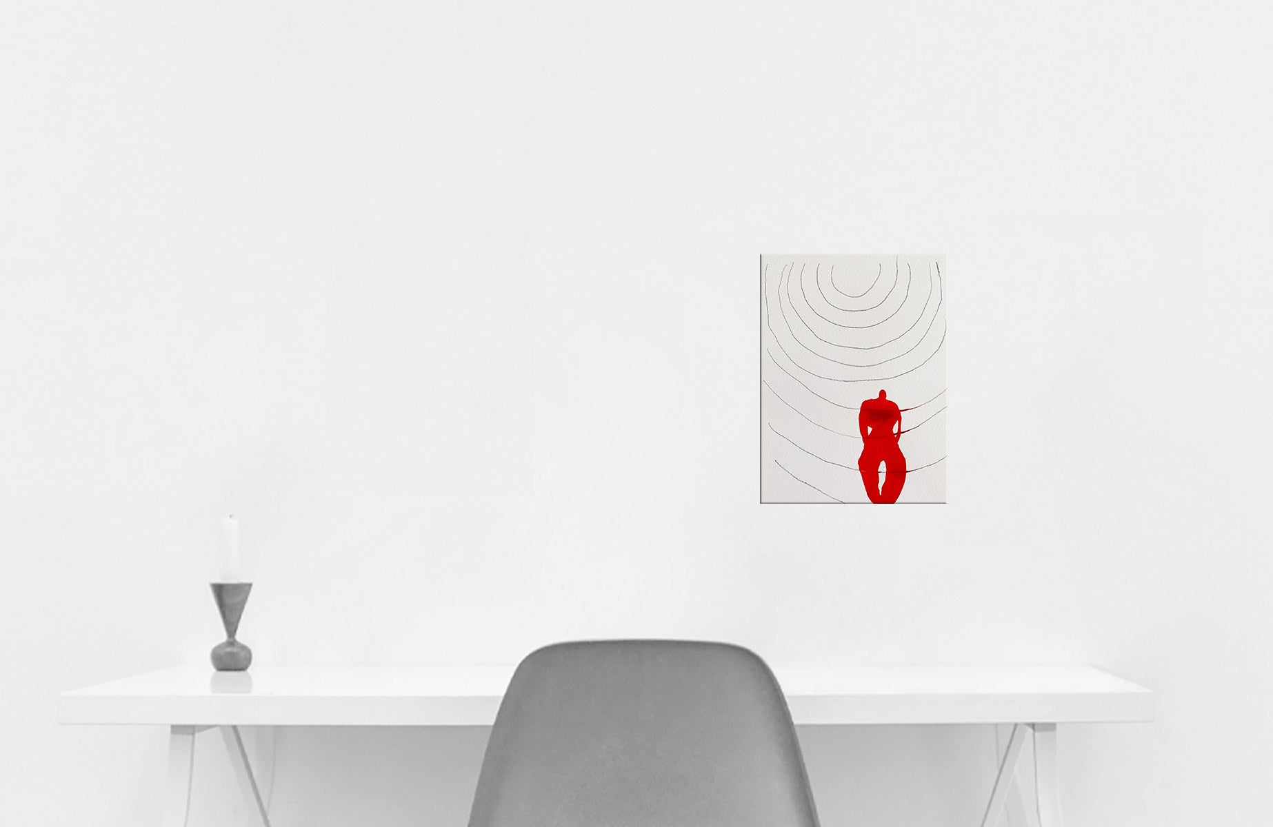 ELKE NEBEL | Living in a box (red) #42 - Wave