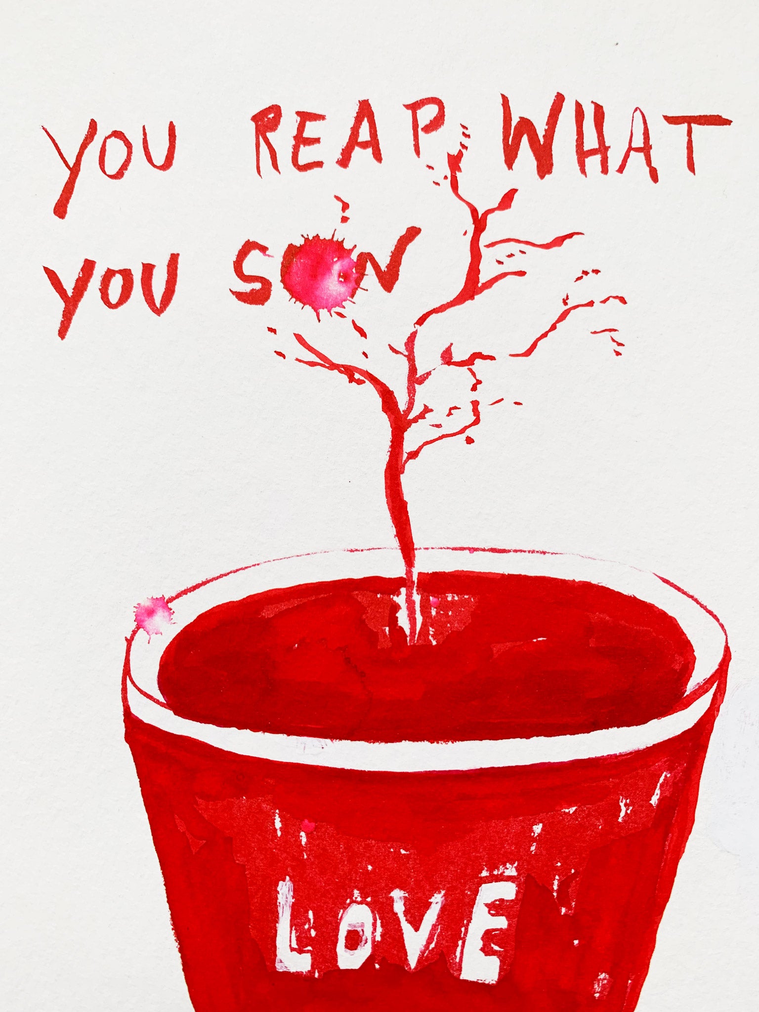 ELKE NEBEL | Living in a box (red) #165 - LOVE