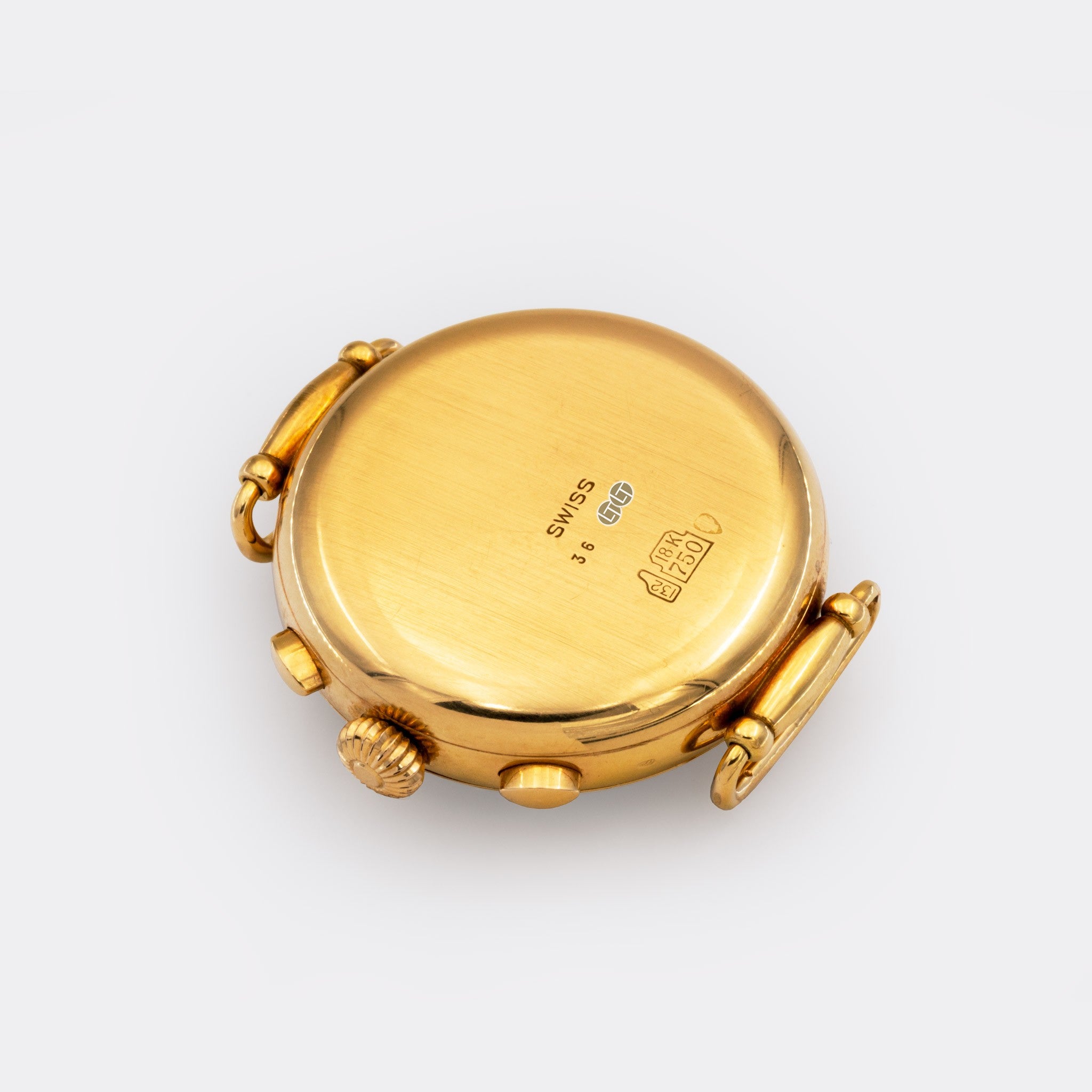 GOBBI 1842 MILANO | MISANI MILANO | One-of-a-Kind | Chronograph | Full-Calender & Padellone Moonphase | Handmade 18K Solid Gold | Highly Collectible | White Enamel Multicolor Dial | Valjoux 730 | 1960s