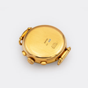 GOBBI 1842 MILANO | MISANI MILANO | One-of-a-Kind | Chronograph | Full-Calender & Padellone Moonphase | Handmade 18K Solid Gold | Highly Collectible | White Enamel Multicolor Dial | Valjoux 730 | 1960s