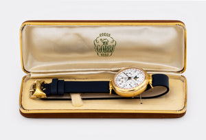 GOBBI 1842 MILANO | MISANI MILANO | One-of-a-Kind | Chronograph | Full-Calender & Padellone Moonphase | Handmade 18K Solid Gold | Highly Collectible | White Enamel Multicolor Dial | Valjoux 730 | 1960s
