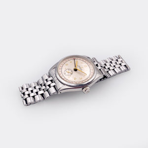 ROLEX | One-of-a-Kind | Oysterdate | Red Date Outer Ring | Subseconds | 18K | Multicolor Cream Dial | Ref. 6294 | 1950s