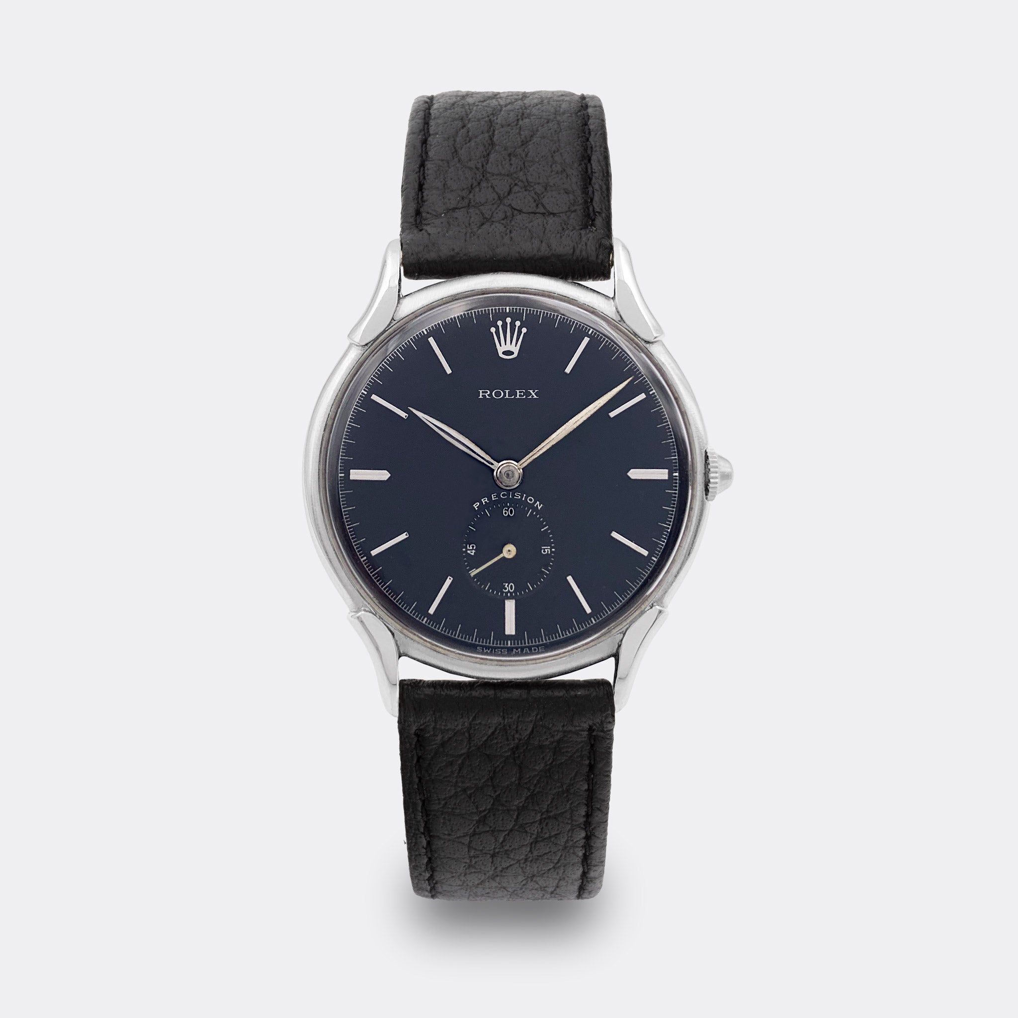 ROLEX | Precision | Jumbo Dresswatch | Subseconds | Black Dial | Chromed Lancette Hands | Ref. 4498 | 1940s