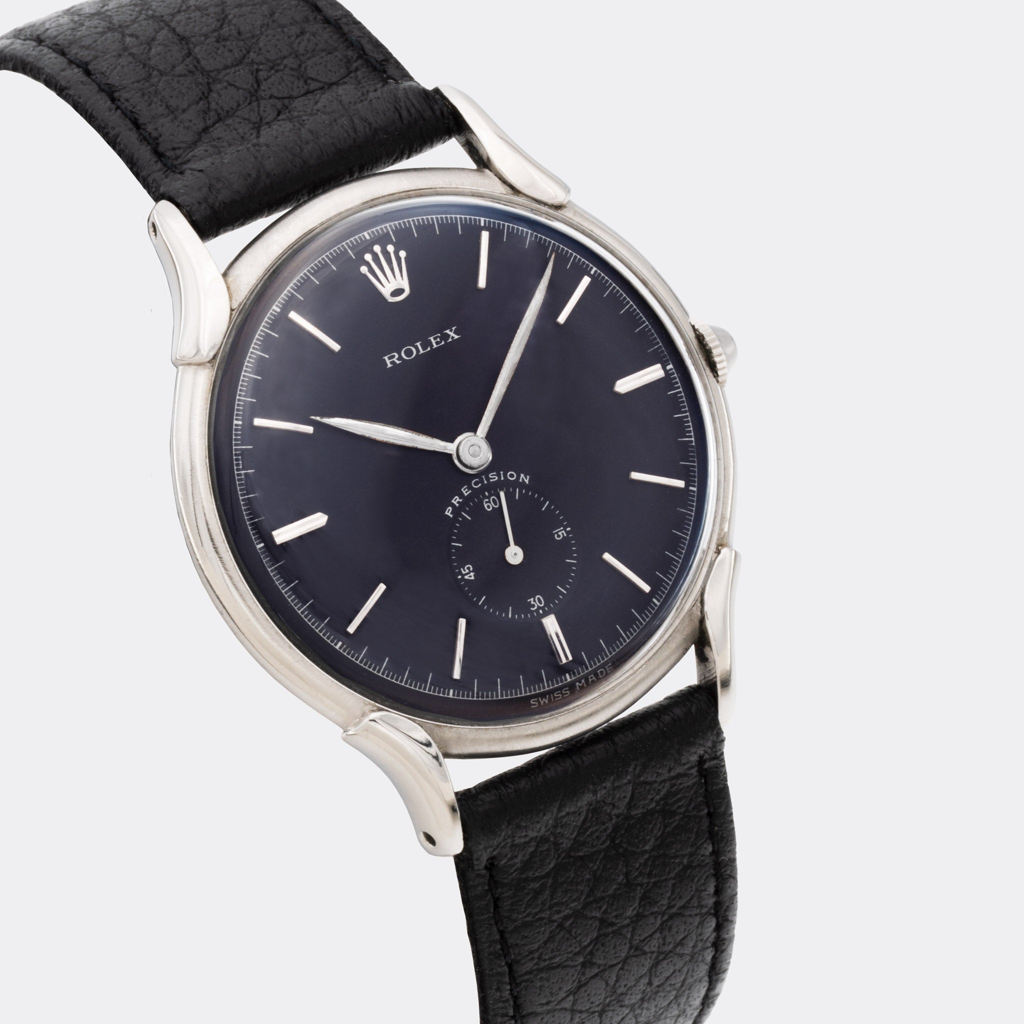 ROLEX | Precision | Jumbo Dresswatch | Subseconds | Black Dial | Chromed Lancette Hands | Ref. 4498 | 1940s