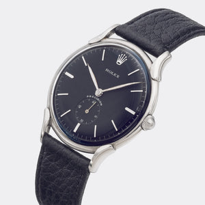 ROLEX | Precision | Jumbo Dresswatch | Subseconds | Black Dial | Chromed Lancette Hands | Ref. 4498 | 1940s