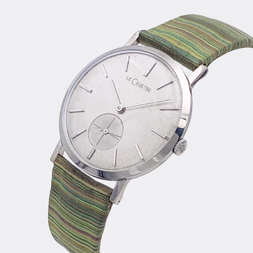 JAEGER-LECOULTRE | Dresswatch | 14k Solid White Gold | Subseconds | Sunburst Dial | 1950s