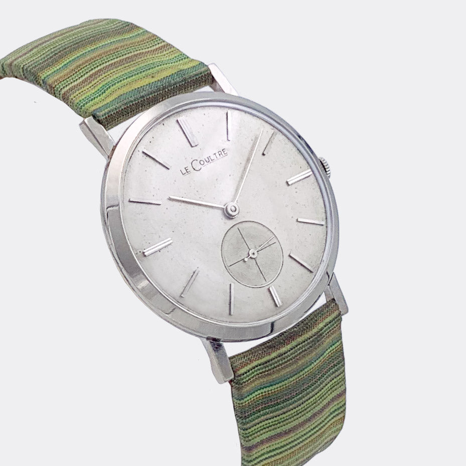JAEGER-LECOULTRE | Dresswatch | 14k Solid White Gold | Subseconds | Sunburst Dial | 1950s