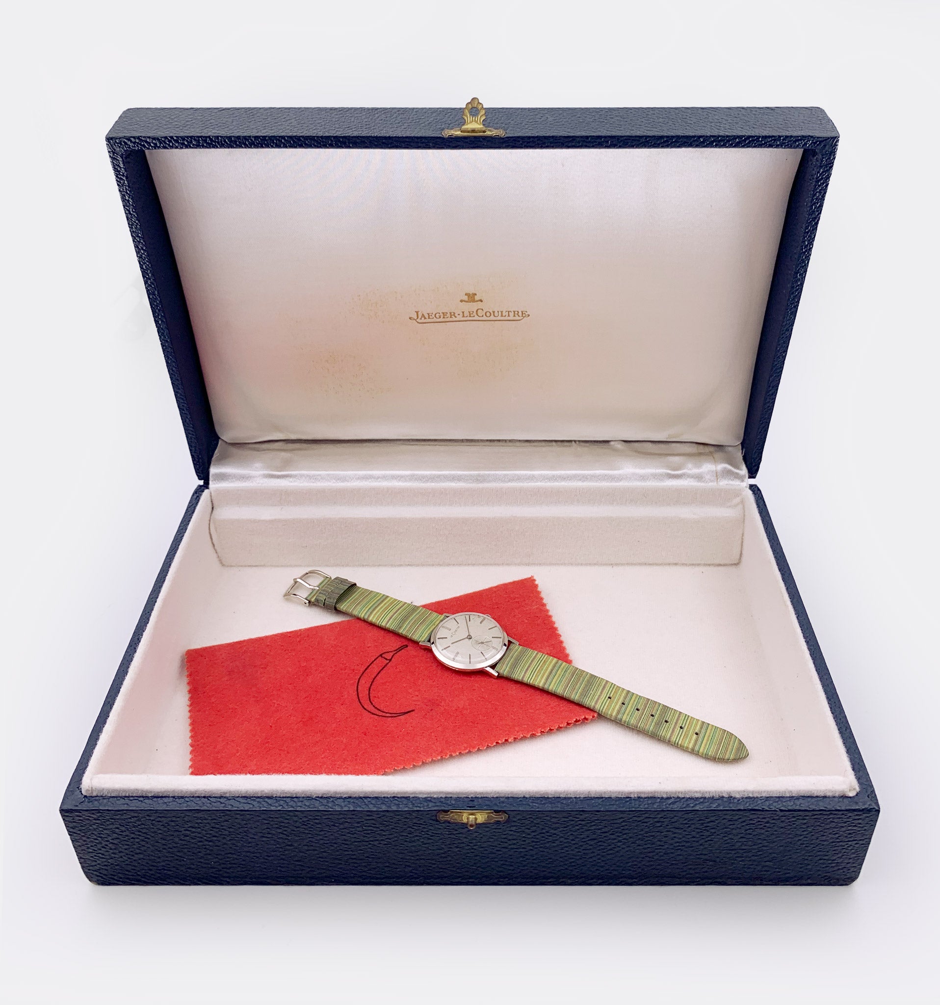 JAEGER-LECOULTRE | Dresswatch | 14k Solid White Gold | Subseconds | Sunburst Dial | 1950s