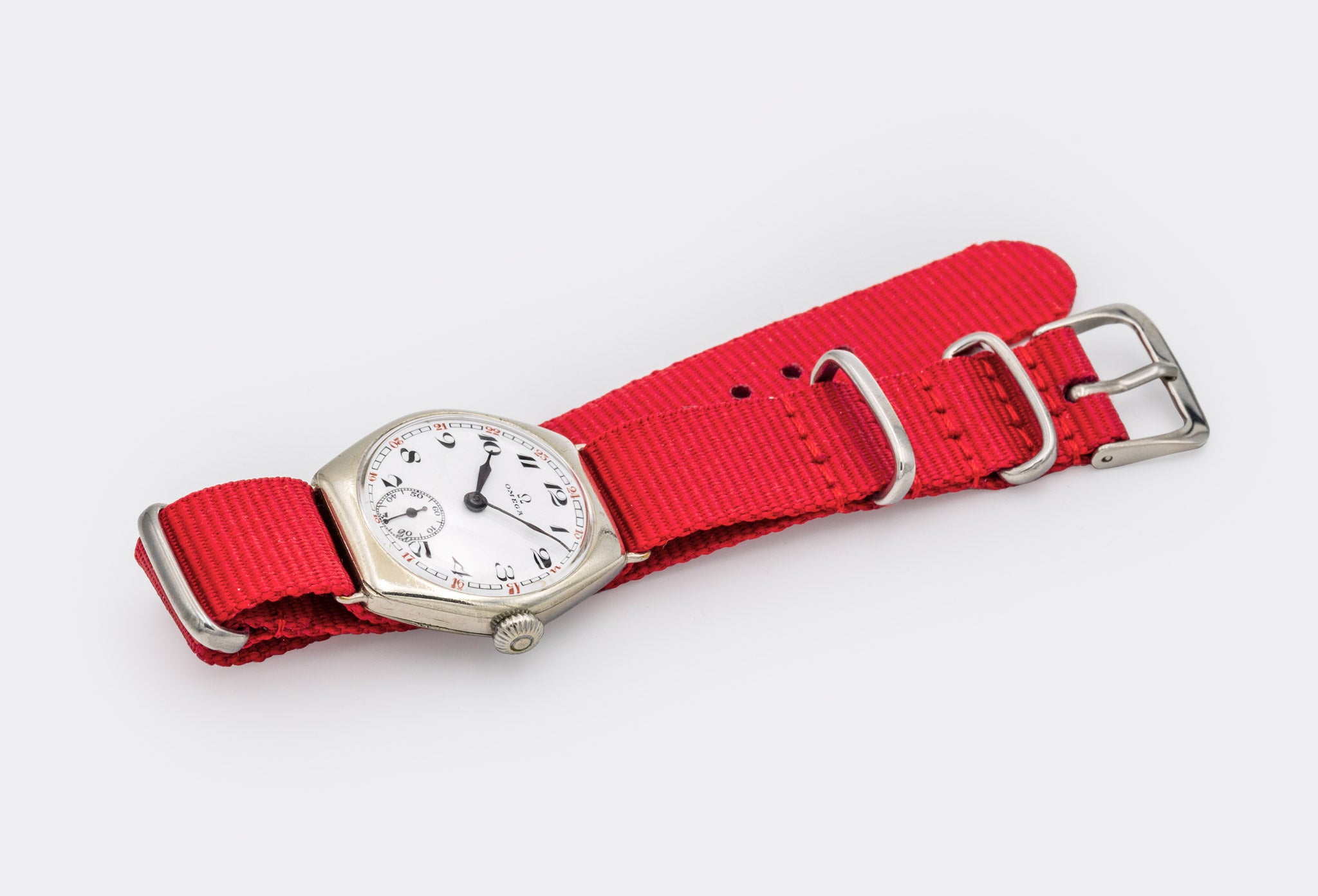 OMEGA | Historic Dresswatch | Porclain Dial | Red 24-Hour | Subseconds | Magical Serial Number | Art Deco | 1920s