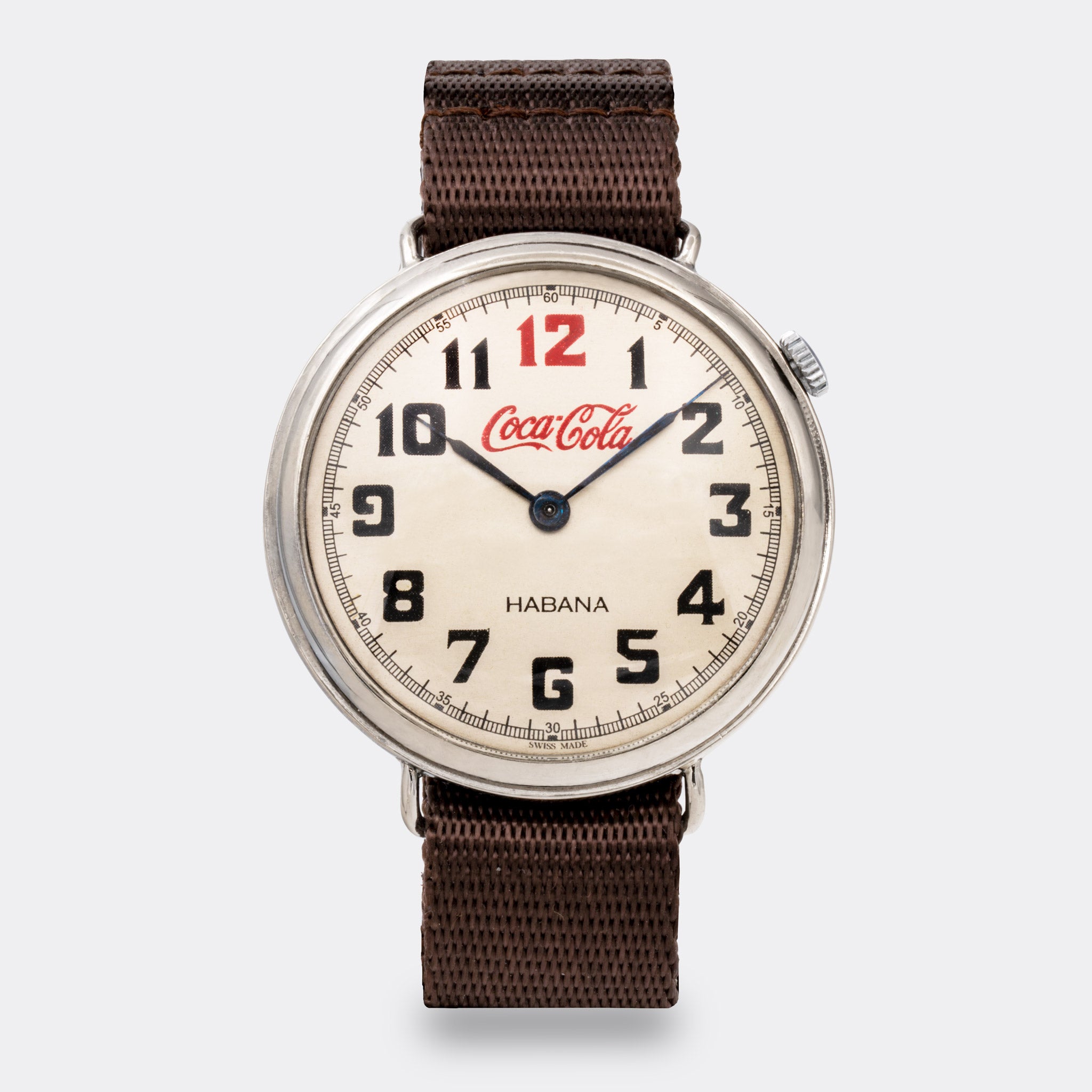 CUERVO Y SOBRINOS | Habana | Super Jumbo "Extra BIG" 45mm | Limited Edition Coca-Cola | Silvered Dial | 1940s