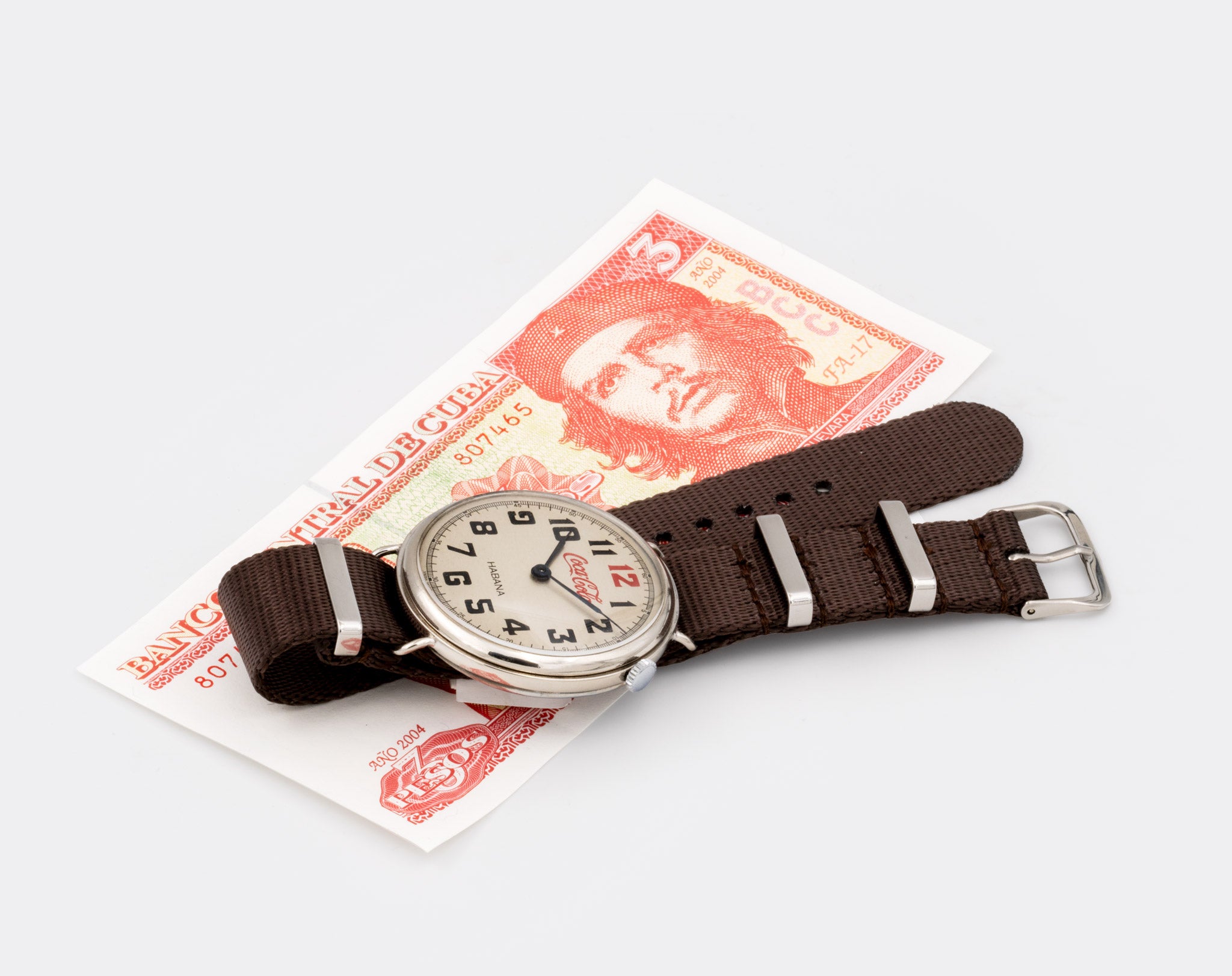 CUERVO Y SOBRINOS | Habana | Super Jumbo "Extra BIG" 45mm | Limited Edition Coca-Cola | Silvered Dial | 1940s