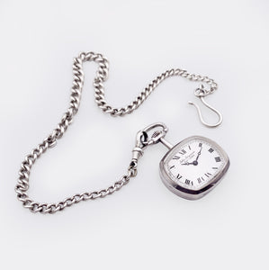 JULES JURGENSEN | Pocket Watch | Boy & Lady Size | Downe Fashion LTD - New York | 0,925 Sterling Silver | Handmade Accessory | Ref. 17507 | 1970s