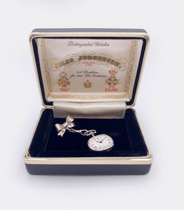 JULES JURGENSEN | Pocket Watch | Boy & Lady Size | Downe Fashion LTD - New York | 0,925 Sterling Silver | Handmade Accessory | Ref. 17507 | 1970s