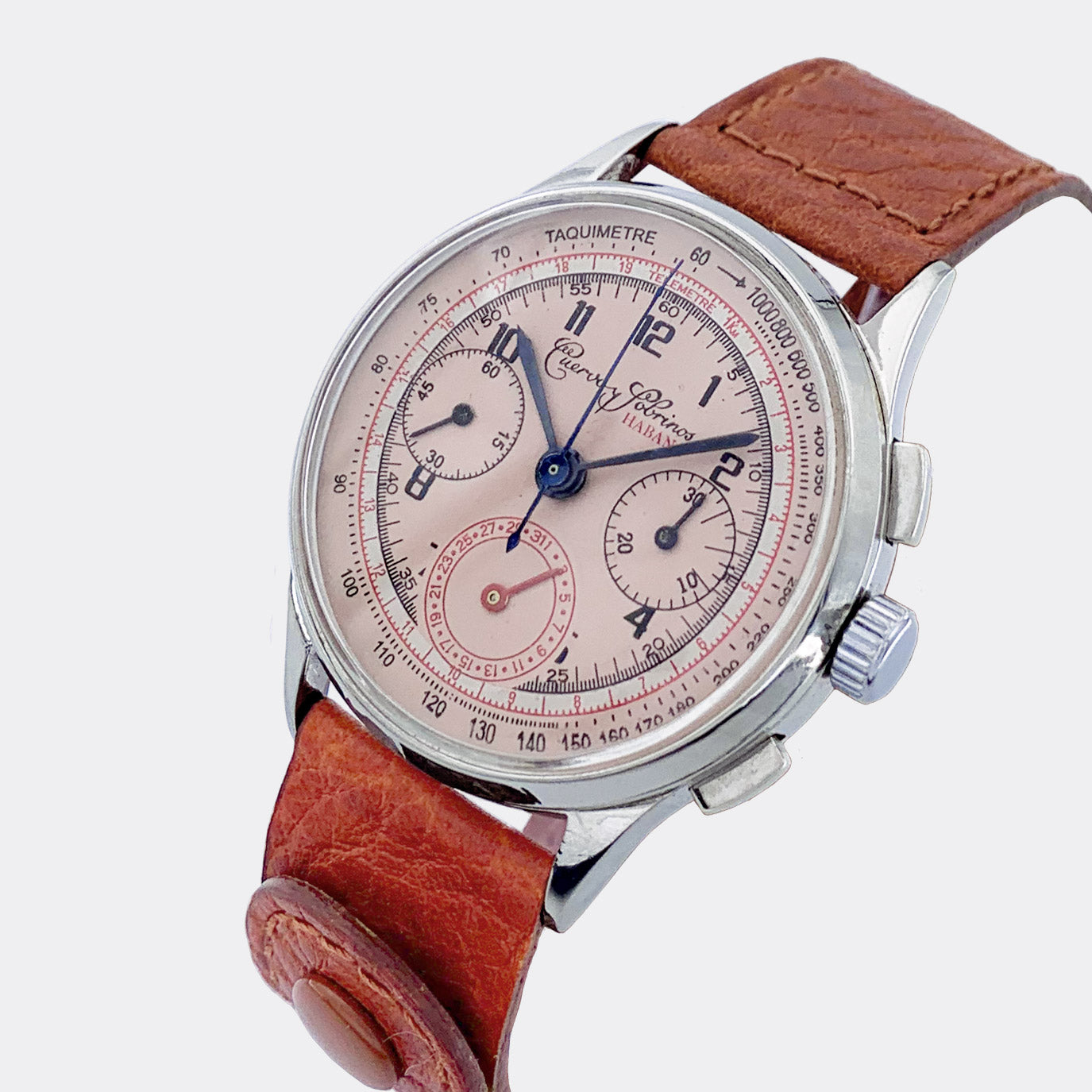 CUERVO Y SOBRINOS | Habana | Super Jumbo "Dato" Chronograph | Salmon Dial | 1950s