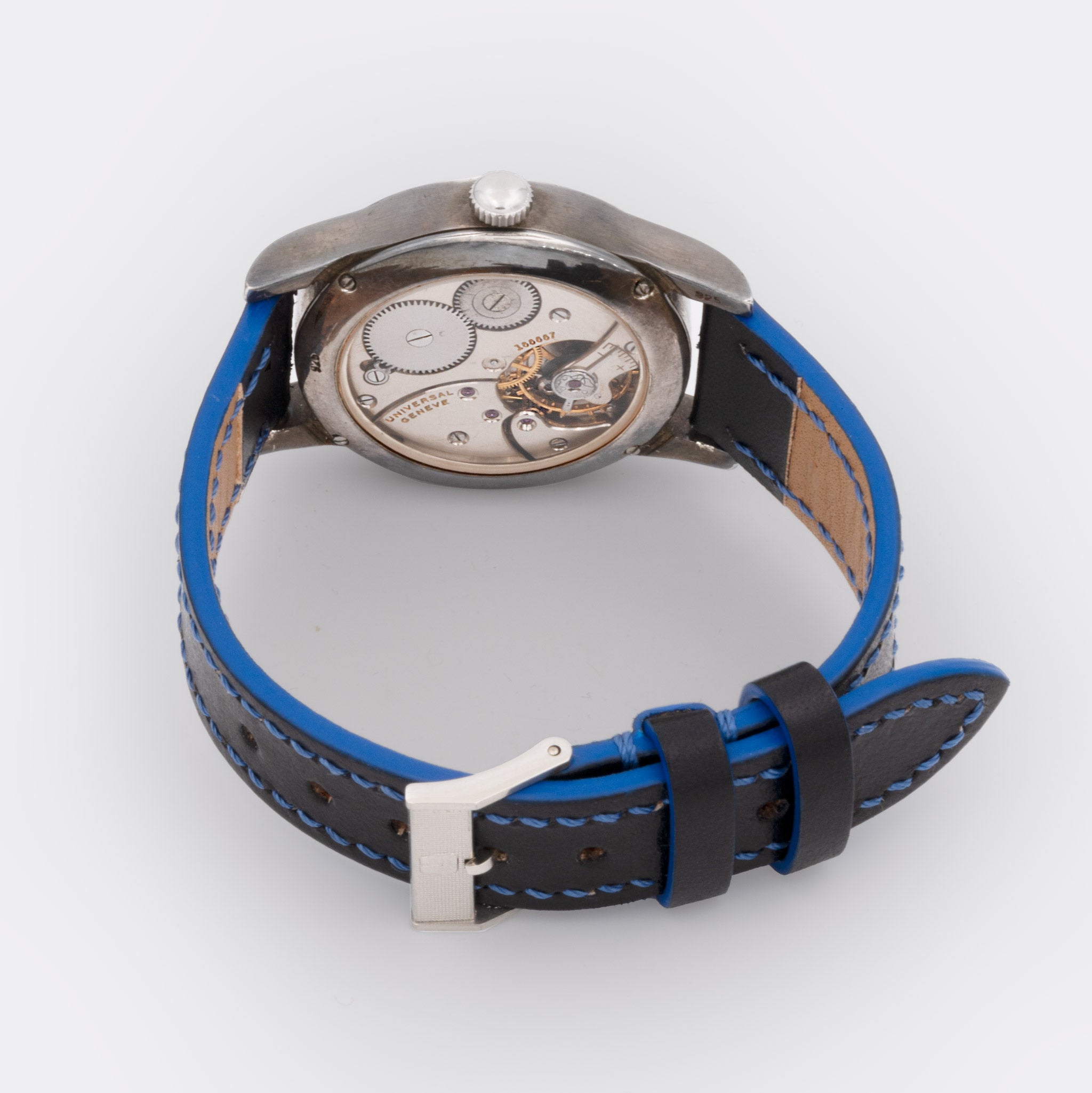 UNIVERSAL GENEVE | One-of-a-Kind | 925 Sterling Silver | Triple-Date Cream Dial | 1940s