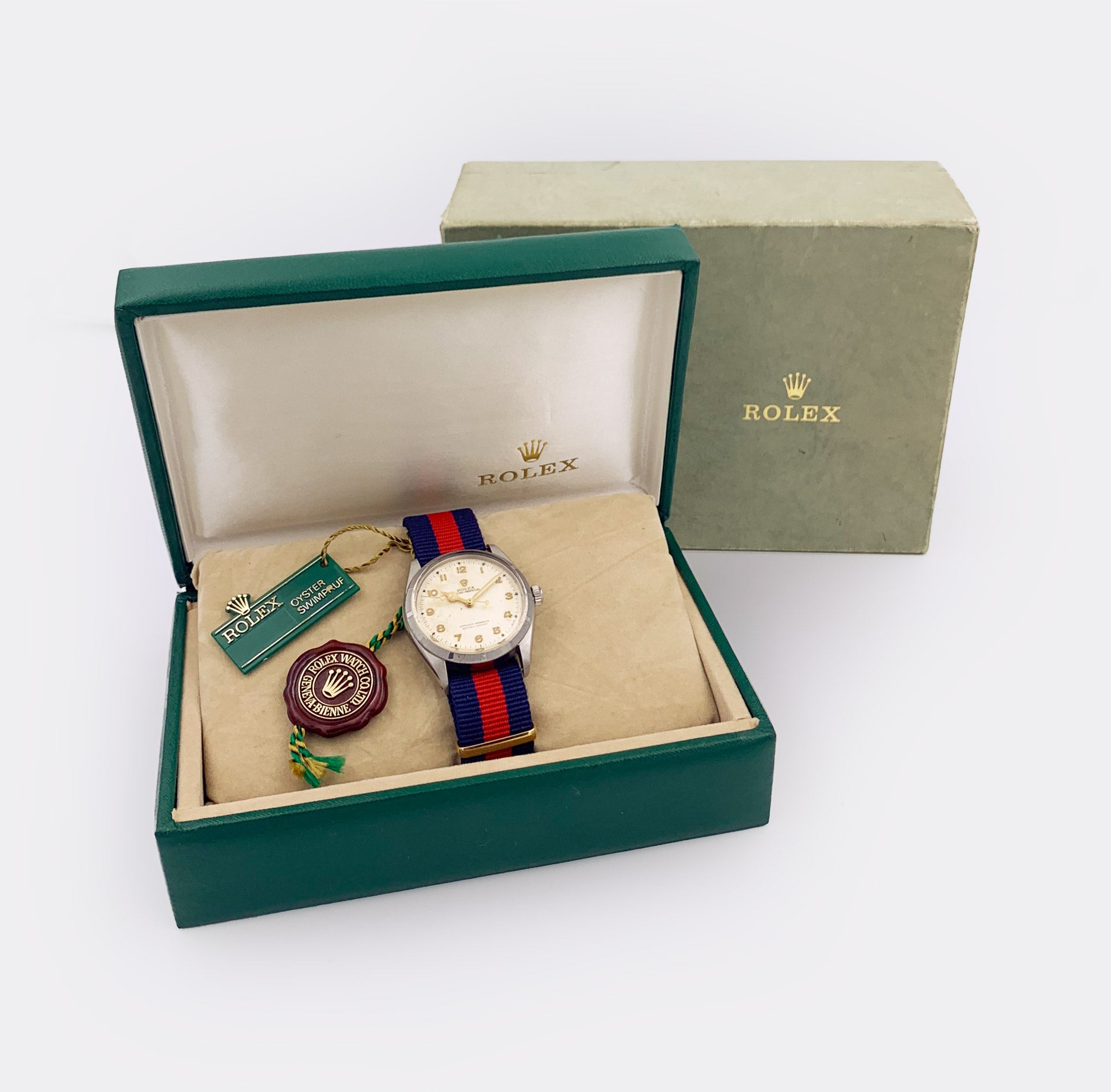 ROLEX | Oyster Perpetual | SCOC Superlative Chronometer | Collector Set | Off-White | Gold Arabic Index Dial | Ref. 1003 | 1960s