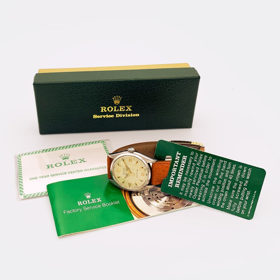 ROLEX | Oyster Perpetual | Air King | Super Precision | 3-6-9 Explorer - Honeycomb Cream Dial | Ref. 5500 | 1960s