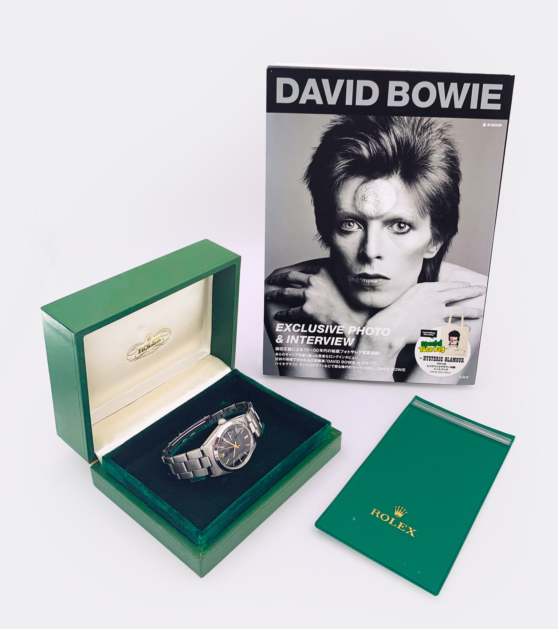 ROLEX | One-of-a-Kind | Jumbo Oysterdate "Hysteric Glamour" | High-Gloss Black Gilt Dial | Special David Bowie HEROS | 1950s / 1990s