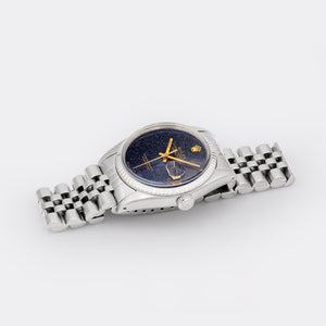 ROLEX | One-of-a-Kind | Crown Collection Datejust Galaxy "Stardust" | SCOC Superlative Chronometer | 18K White Gold | Roulette Date | Gilt Dial | 1970s