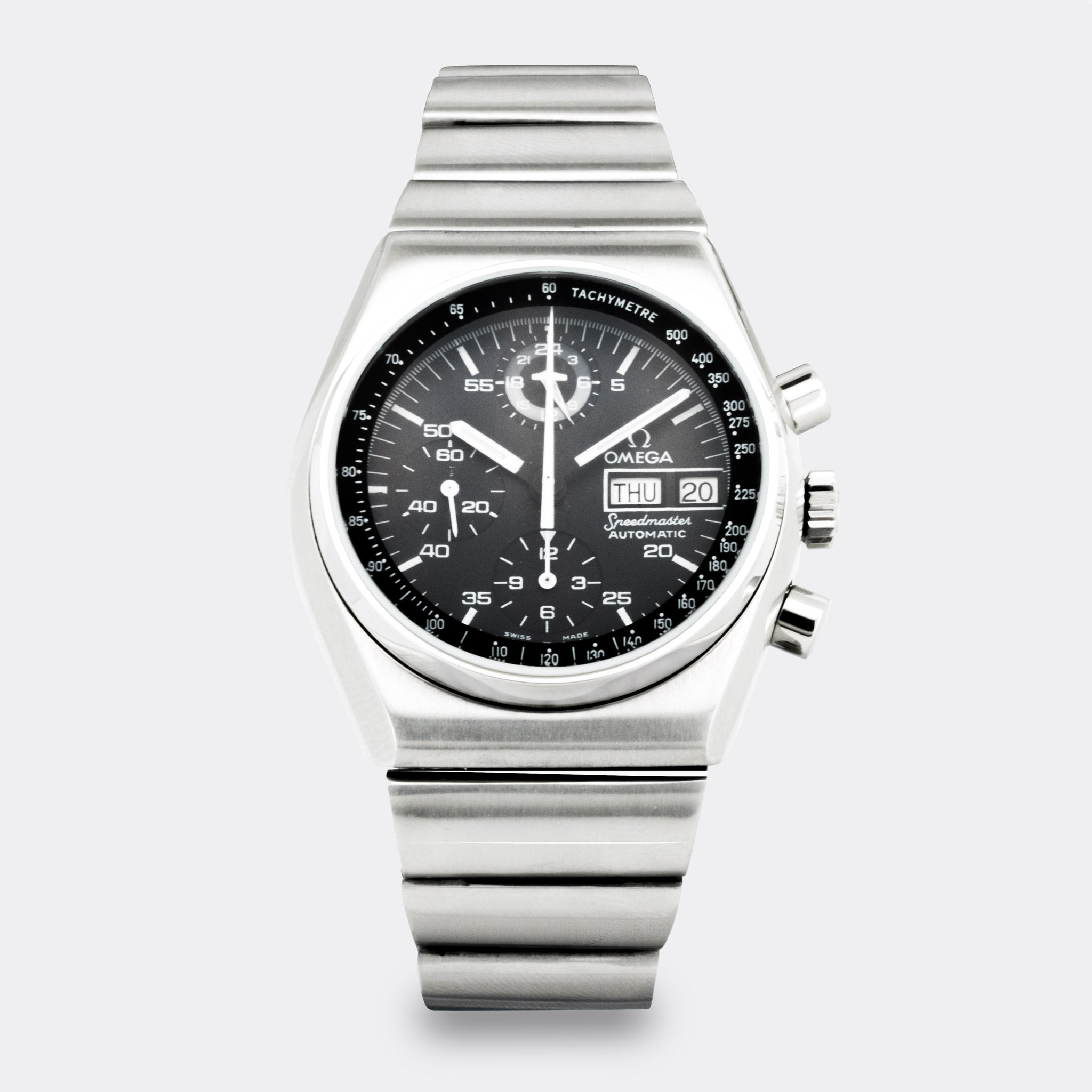 OMEGA | Speedmaster | Day & Date Chronograph | Automatic | Multifunction Racing Dial | Tachymeter | Collectible Reference | 1970s