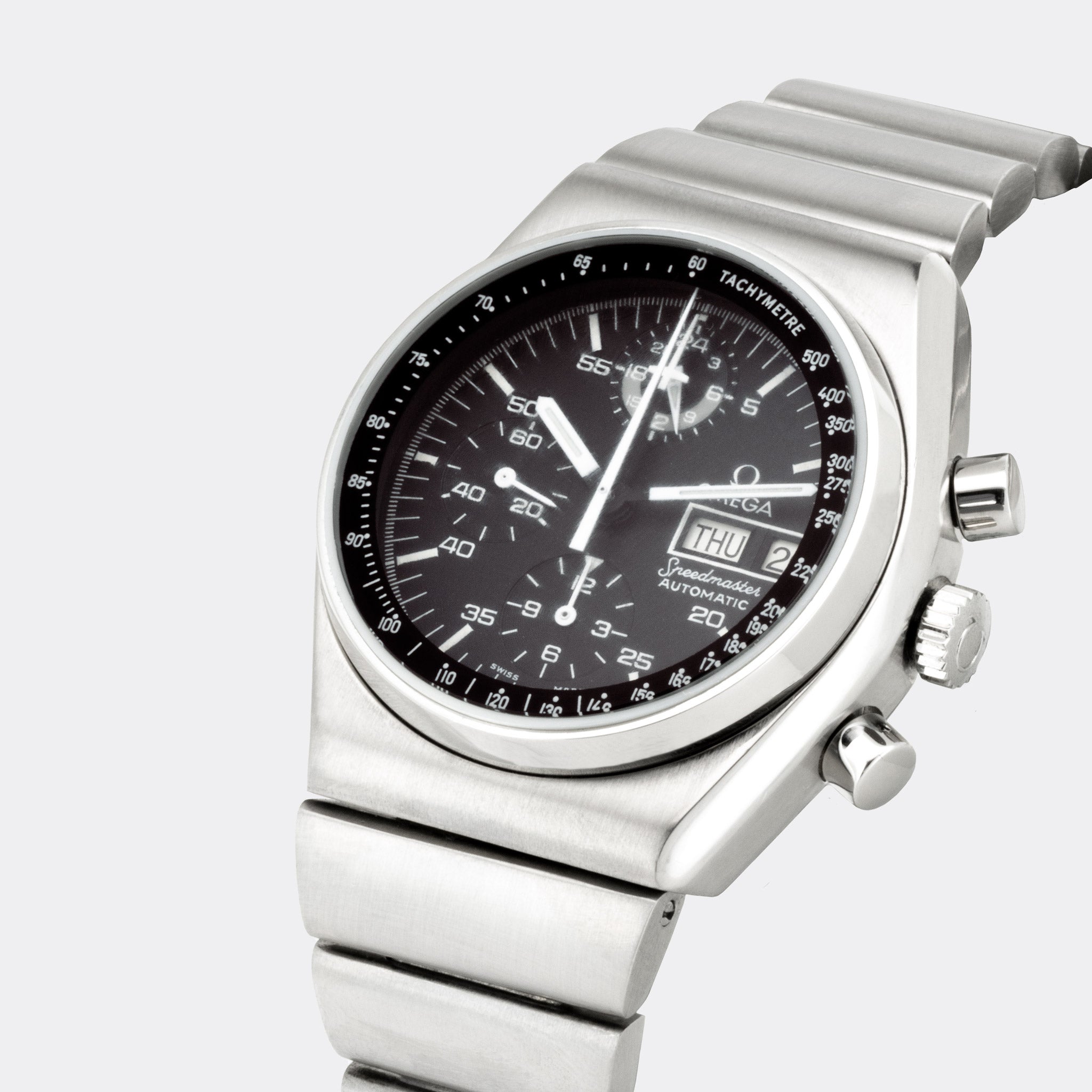 OMEGA | Speedmaster | Day & Date Chronograph | Automatic | Multifunction Racing Dial | Tachymeter | Collectible Reference | 1970s