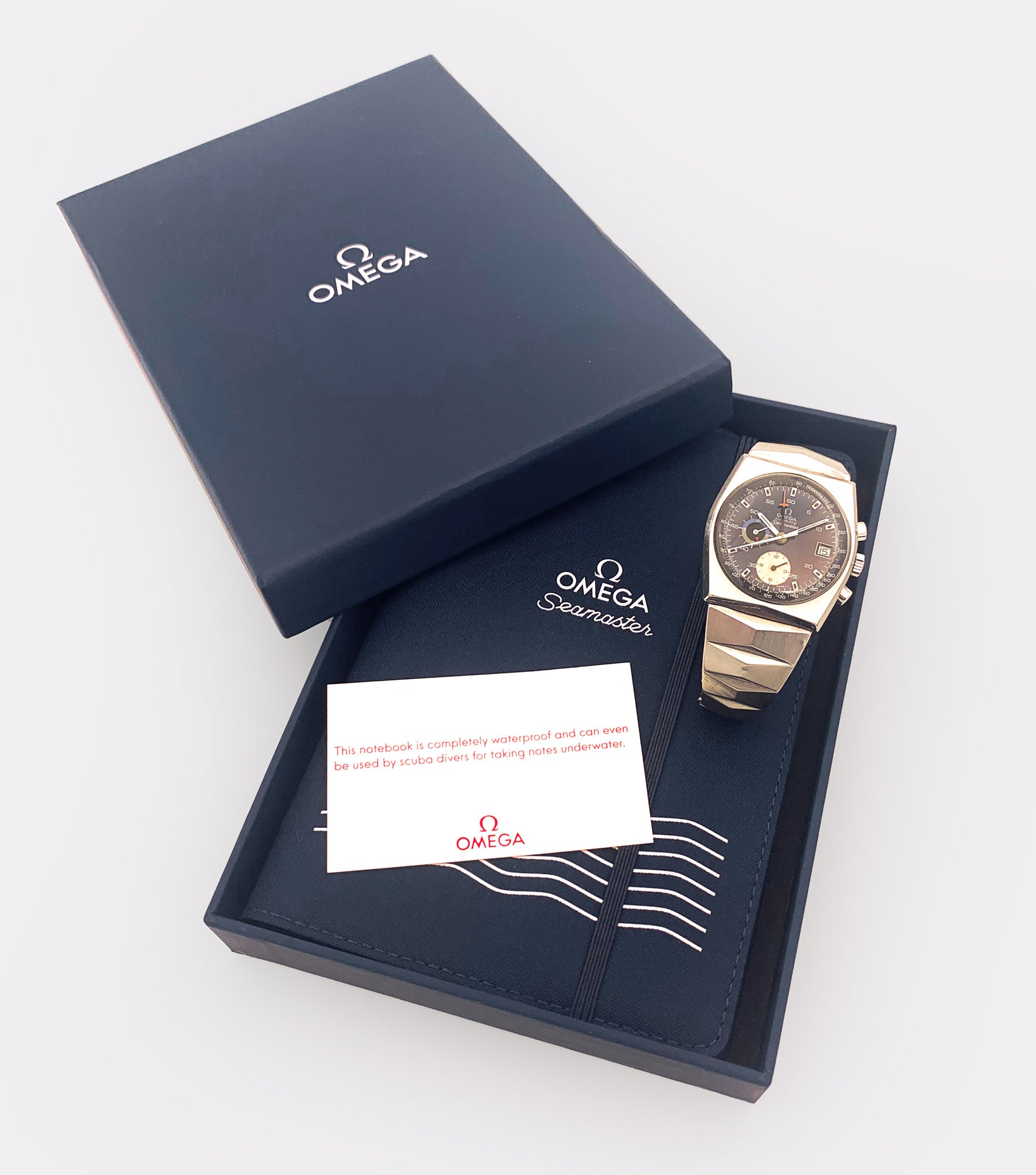OMEGA | Seamaster | Automatic Date Chronograph | Unique Omega Ocean Shape | Multifunction Yachting Chrono Dial | Tachymeter | 1970s
