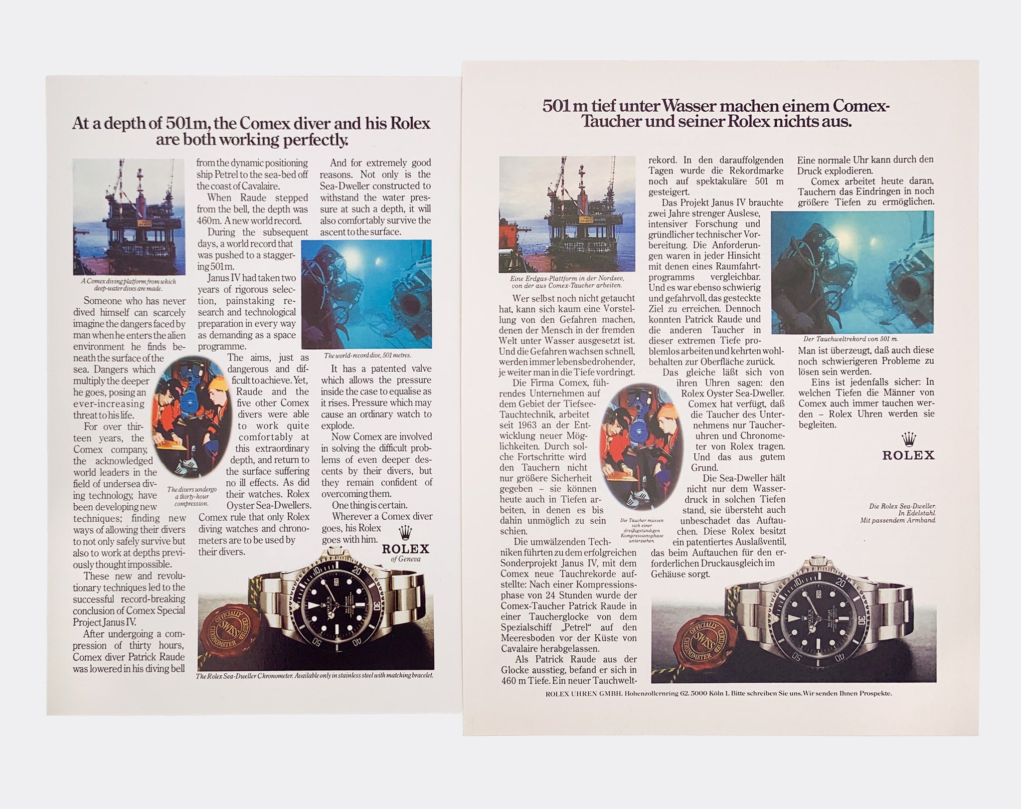 ROLEX | DRSD COMEX | Unique History | Full Collector Set | Sea Dweller Double Red | 1st Ownership | Ref. 1665 | 1970s