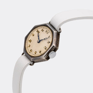 ROLEX | Historic Lady Understatement Dresswatch | Art Nouveau | 925 Sterling Silver | Guilloché Cream Dial | Ultra Fine Swiss Made | 1920s