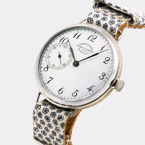 LONGINES | by CUERVO Y SOBRINOS - double signed | Habana | Super Jumbo "Extra BIG" 45mm | Subseconds Dial | 1940s