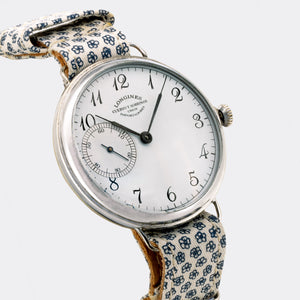 LONGINES | by CUERVO Y SOBRINOS - double signed | Habana | Super Jumbo "Extra BIG" 45mm | Subseconds Dial | 1940s