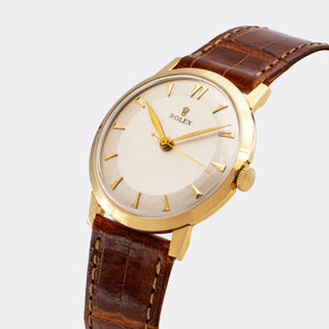 ROLEX | by D&A New York - double signed | Prototyp | One-of-a-Kind | DiVincenzo & Arienti | Collector Set | 14K Solid Gold | Champagne Sector Dial | 1960s