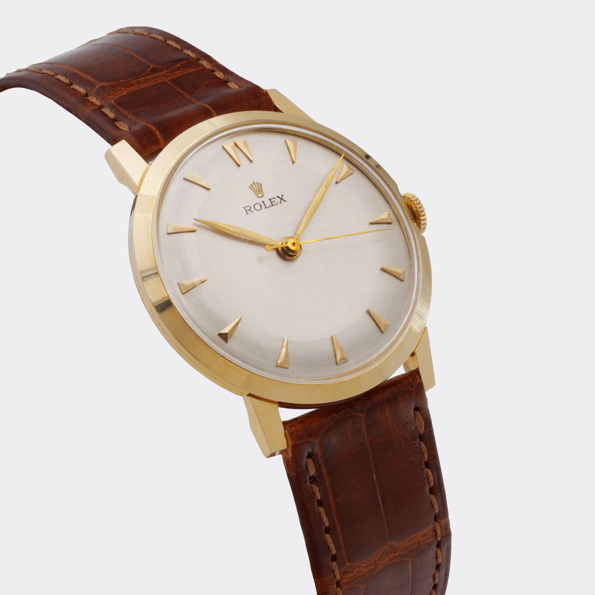 ROLEX | by D&A New York - double signed | Prototyp | One-of-a-Kind | DiVincenzo & Arienti | Collector Set | 14K Solid Gold | Champagne Sector Dial | 1960s