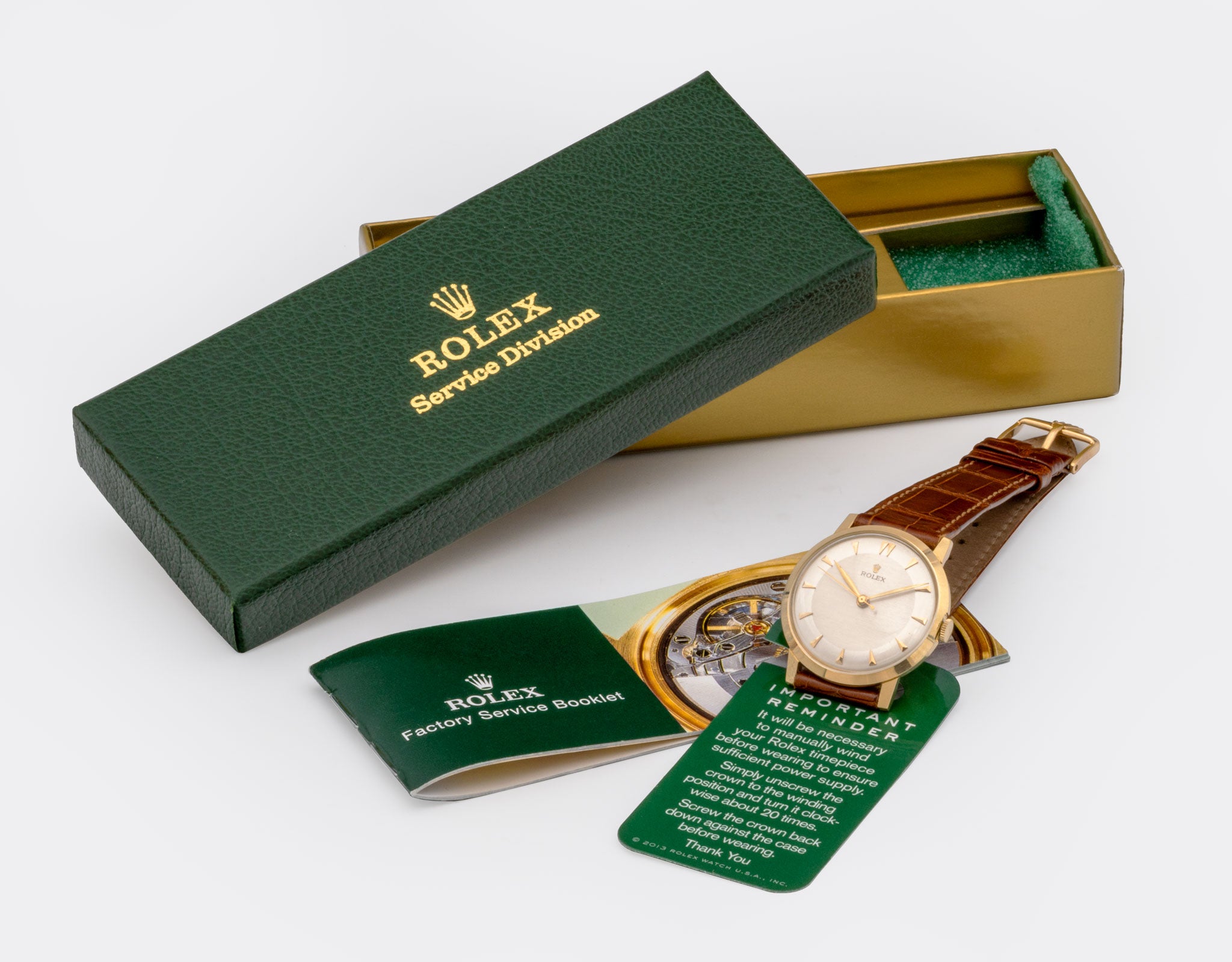 ROLEX | by D&A New York - double signed | Prototyp | One-of-a-Kind | DiVincenzo & Arienti | Collector Set | 14K Solid Gold | Champagne Sector Dial | 1960s