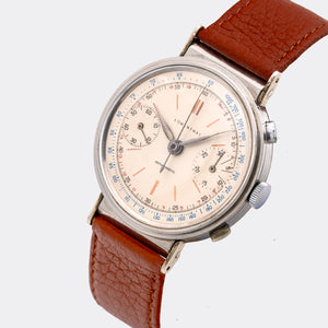 LOWENTHAL | Rattrapante Chronographe | Super Jumbo "Extra Big" 40mm | Bucherer Full Collector Set | Cream Multicolor Dial | Highly Collectible | 1940s