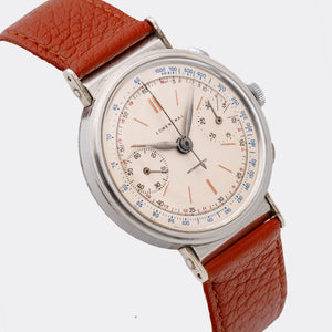 LOWENTHAL | Rattrapante Chronographe | Super Jumbo "Extra Big" 40mm | Bucherer Full Collector Set | Cream Multicolor Dial | Highly Collectible | 1940s