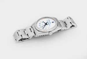 ROLEX | Prototyp | One-of-a-Kind | Colette Paris  "Who Cares.." | Colette Signature Blue Dial | Collector Set | Datejust 18K White Gold Bezel | 1990s/2010s