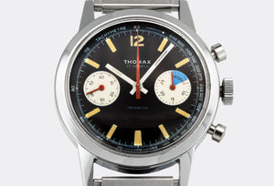 THOMAX | Jumbo Yachting Chronograph | Multicolored Tritium Dial | Red Seconds & Counters | Valjoux 7733 | NOS | 1960s