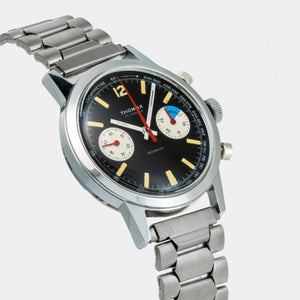 THOMAX | Jumbo Yachting Chronograph | Multicolored Tritium Dial | Red Seconds & Counters | Valjoux 7733 | NOS | 1960s