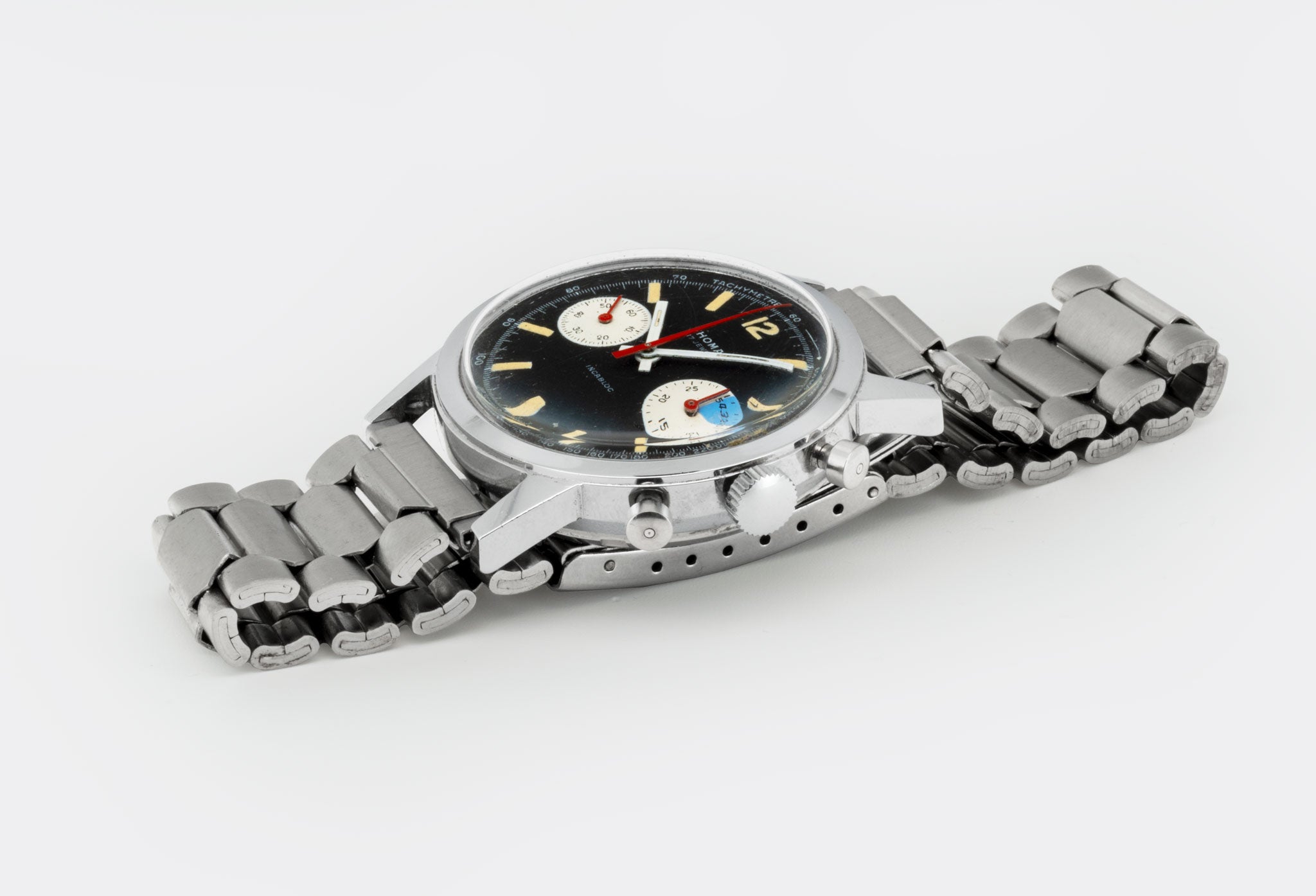 THOMAX | Jumbo Yachting Chronograph | Multicolored Tritium Dial | Red Seconds & Counters | Valjoux 7733 | NOS | 1960s
