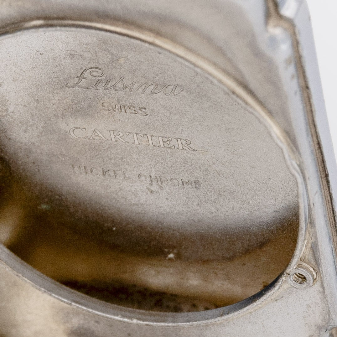 LUSINA | by CARTIER - double signed | Jumbo Dresswatch Jump Hour | Fab. Suisse | Highly Collectible | Off-White & Cream-White Indicator Disc | Jumping Hour | 1930s