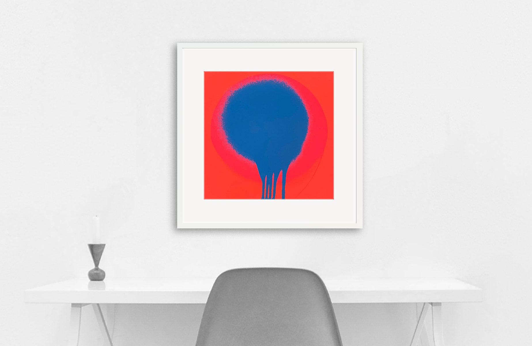 OTTO PIENE | Blau auf Orange