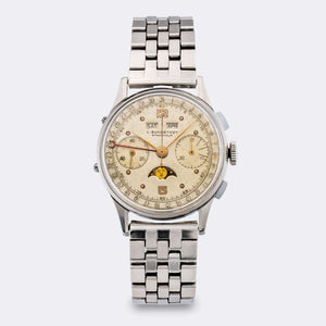 L. SUNDSTEDT | STOCKHOLM | One-of-a-Kind | Prototyp | Chronograph Dato Compax Moon Phase | Full Calendar - Triple Date | Unique History | Highly Collectible | Stockholm - Sweden | Valjoux 88 | 1940s