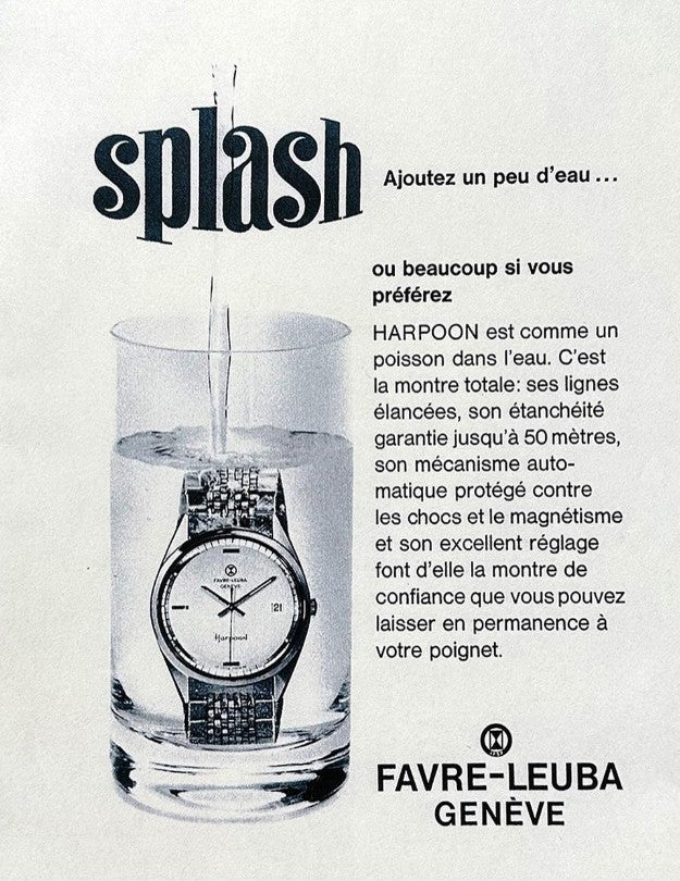 FAVRE-LEUBA | Harpoon | Diver Automatic Sportswatch | Date | Mediterranean Blue Dial | 1960s