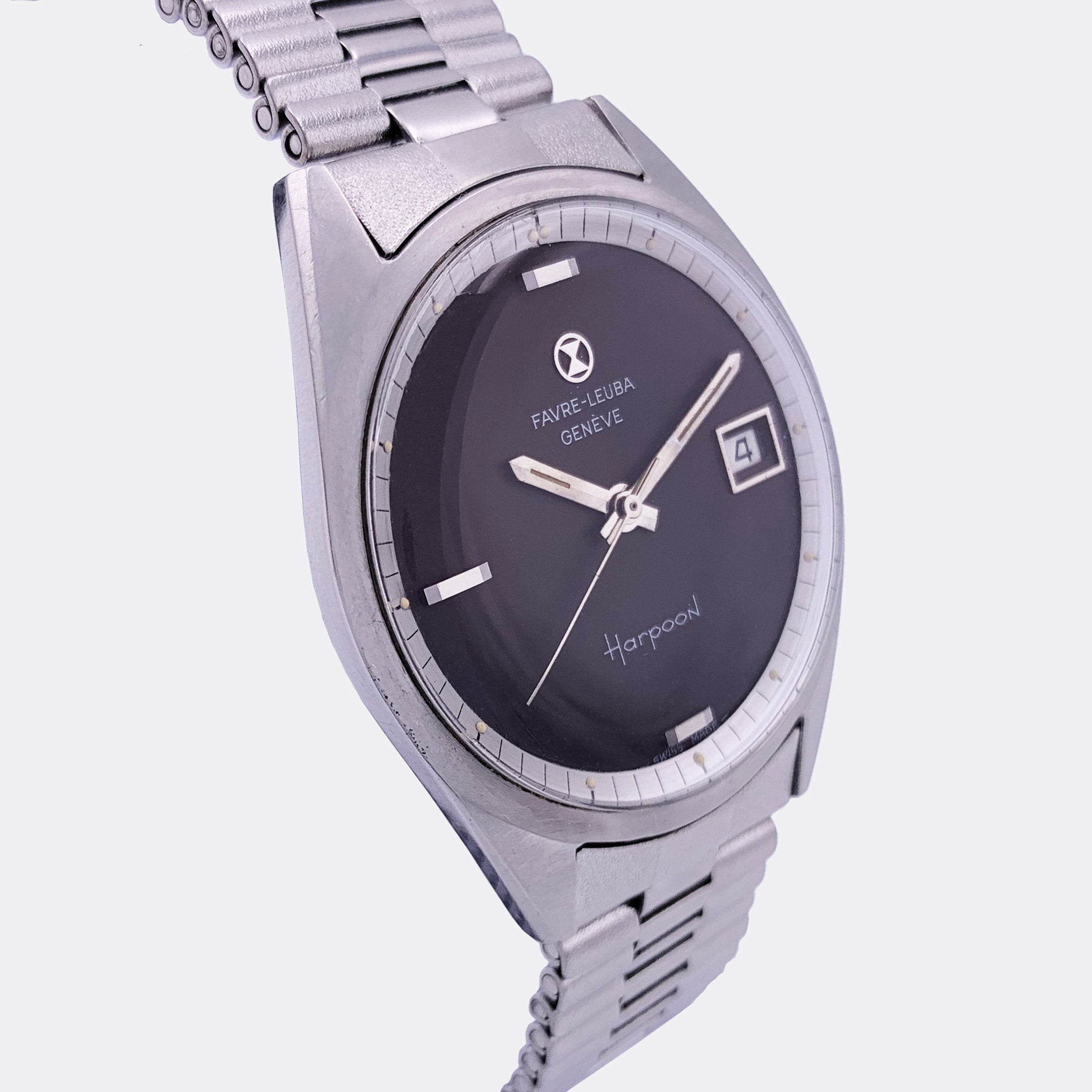 FAVRE-LEUBA | Harpoon | Diver Automatic Sportswatch | Date | Chocolate Brown Dial | 1960s