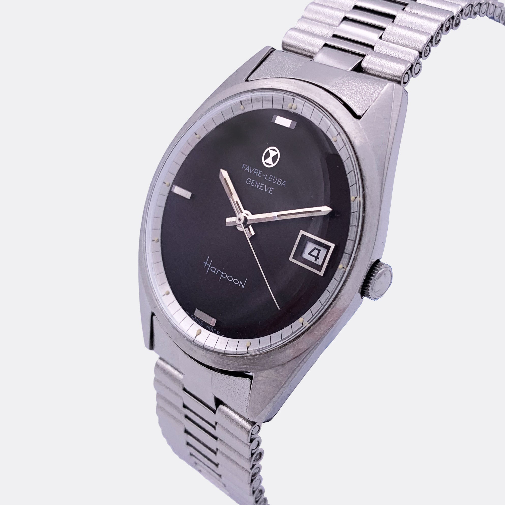FAVRE-LEUBA | Harpoon | Diver Automatic Sportswatch | Date | Chocolate Brown Dial | 1960s