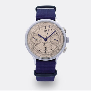 BERTHOUD | Super Jumbo Chronograph | Cream White Dial | Blue Hands | 1940s