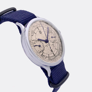 BERTHOUD | Super Jumbo Chronograph | Cream White Dial | Blue Hands | 1940s